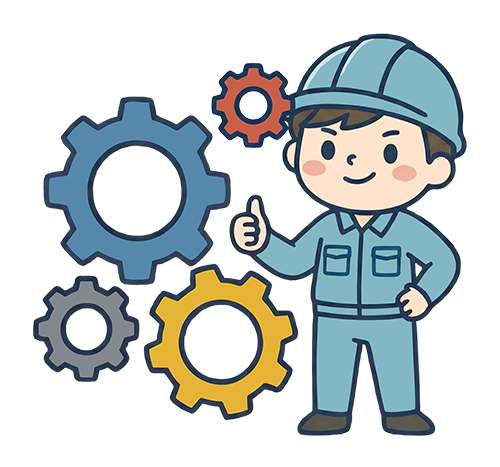 SEMラボラトリー公式キャラクター「ラボット」グッドポーズ