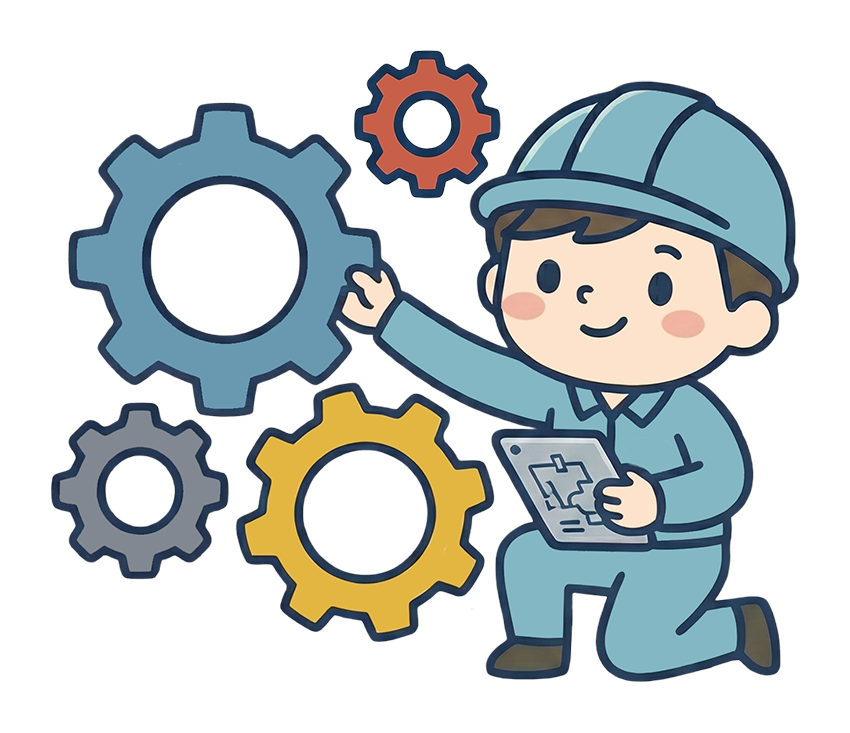 エンジニアリング作業をするラボット